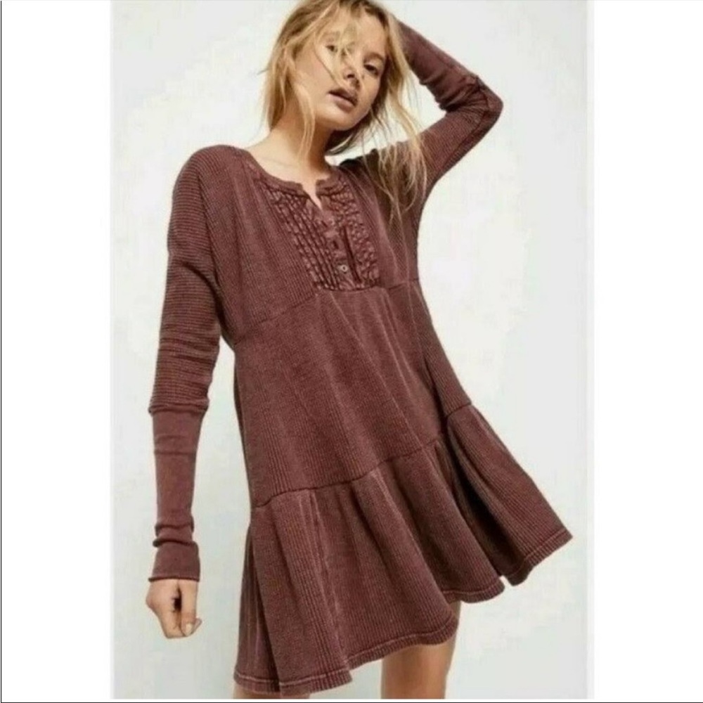 Free People Jolene Mini Dress - Wine/burgundy
